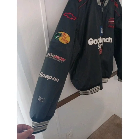 Vintage dale earnhardt leather jacket Chase Authentics Goodwrench NASCAR Size XL